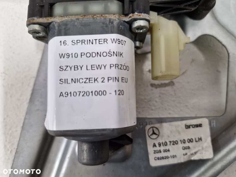 mercedes benz sprinter w907 w910 podnośnik szyby lewy przód 2 pin eu - 3