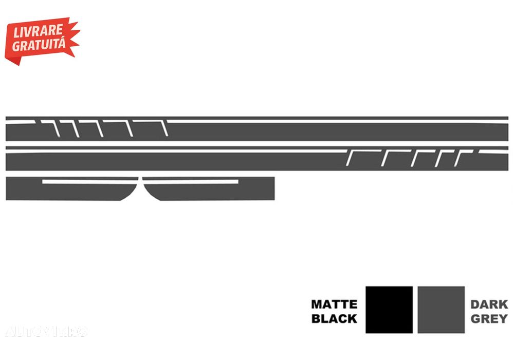 Set Stickere Capota Plafon Portbagaj si Laterale Gri Inchis Mercedes CLA W117 C117- livrare gratuita - 2