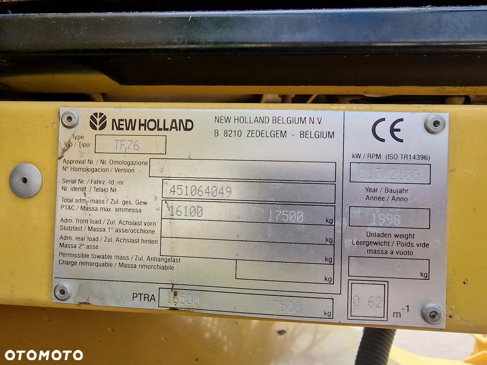New Holland TF76, 6.1m, 1998r. - 8