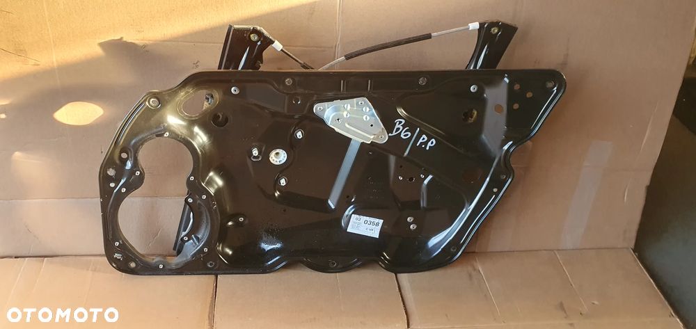 Mechanizm podnośnik szyby prawy przód VW Passat B6 3C1837756K - 1