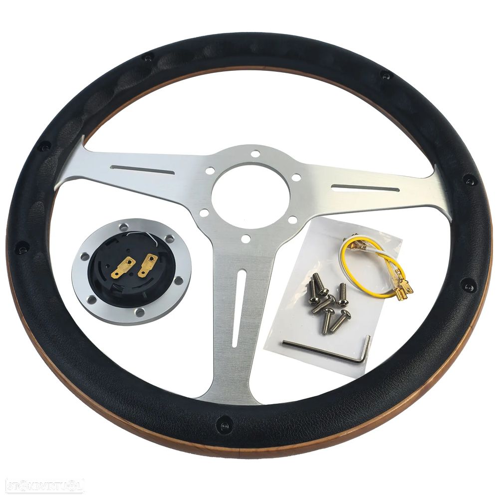 Volante de Madeira Estilo Vintage - 7