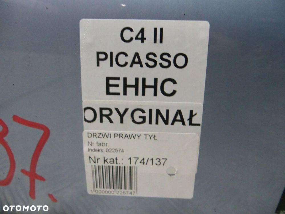 CITROEN C4 II PIACSSO DRZWI PRAWE TYŁ TYLNE EHHC 13- - 7