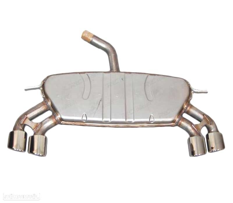 LINHA DE ESCAPE VOLKSWAGEN VW GOLF 7 LOOK R20 CROMADO - 1