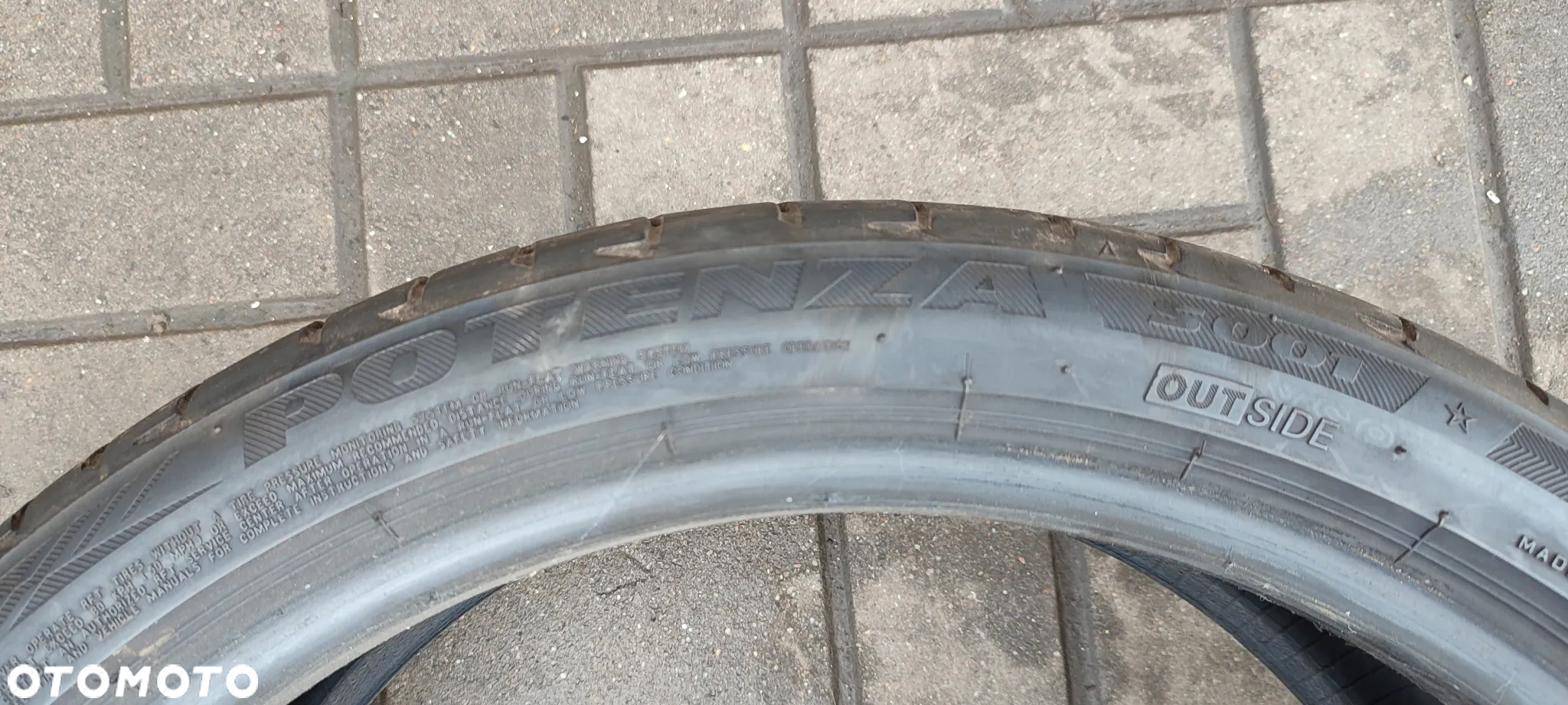 OPONY Letnie 225/40R19 BRINGESTONE POTENZA S00I (RSC) RFT (0514) 6mm LATO 2 SZTUKI para - 4