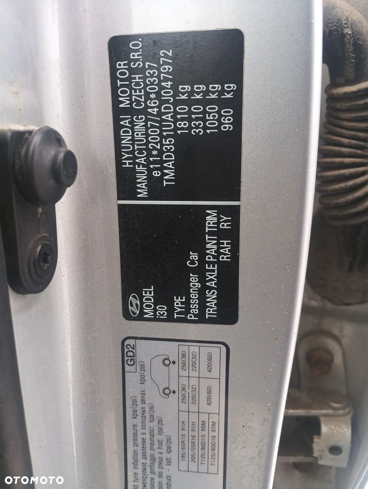 HYUNDAI I30 II 2 generacja 5d drzwi, klapa kolor RAH, lampy zderzak hak i inne - 6