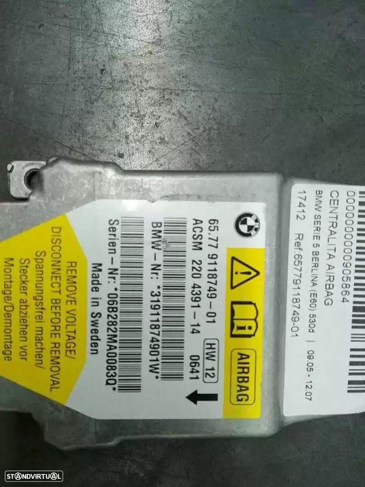 CENTRALINA AIRBAG BMW 5 2006 -65779118749 - 3