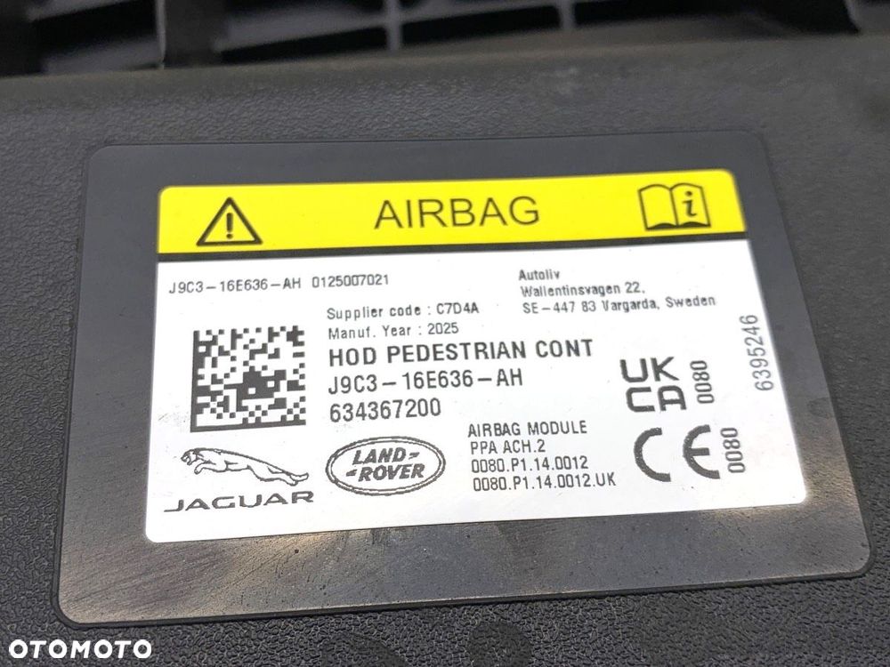 PODUSZKA POWIETRZNA PIESZEGO  LAND ROVER RANGE ROVER EVOQUE (L551) 2018 - 2022 2.0 D200 MHEV 4x4 150 - 3