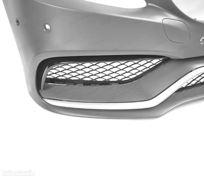 PARA-CHOQUES FRONTAL MERCEDES C W205 14-18 LOOK AMG C63 PRATEADO PDC - 3