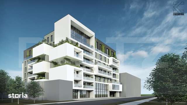 Apartament 2 camere, 56 mp, Terasa 12 mp, Imobil Nou, Semicentral — fotografia 1