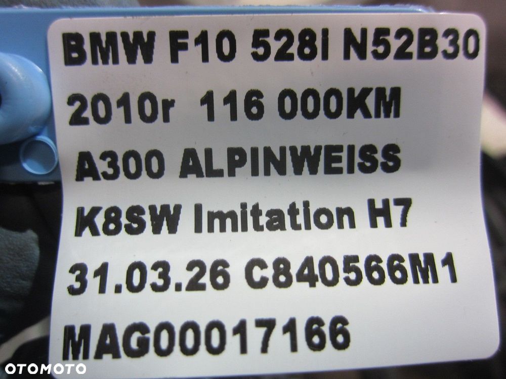 BMW F10 F11 528I N52 ŁAPA PODPORA SKRZYNI BIEGÓW 22326777611 6777611 - 6