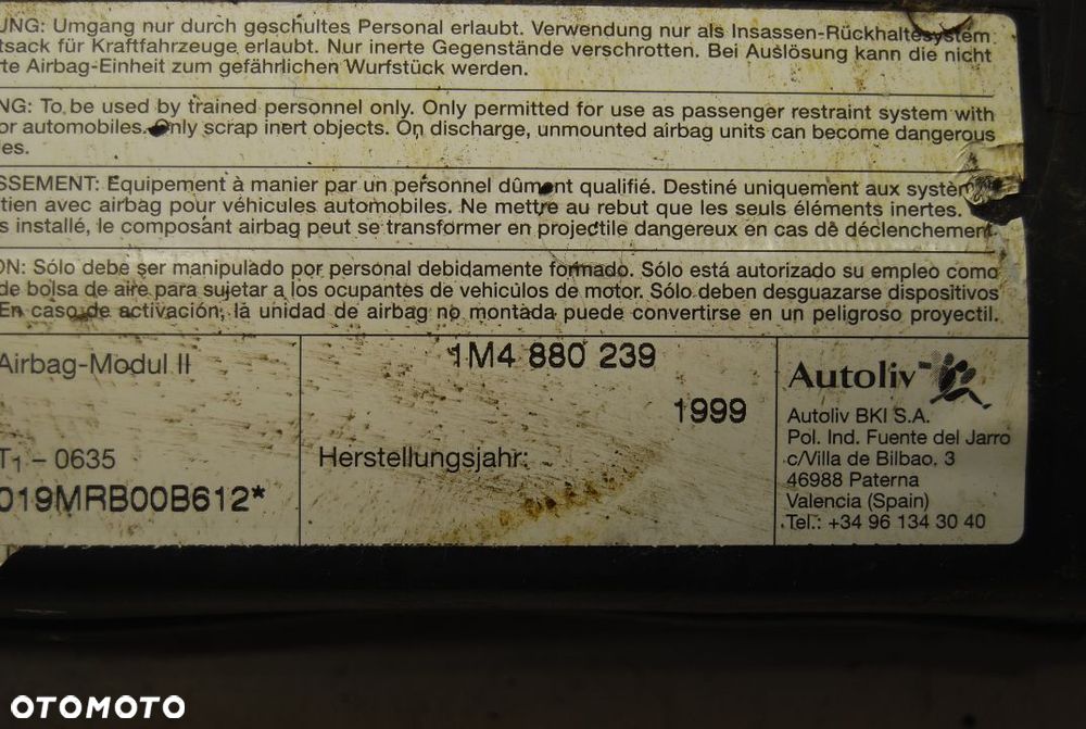 PODUSZKA FOTELA KIEROWCY LEWA 1M4880239 SEAT TOLEDO II LEON I - 3