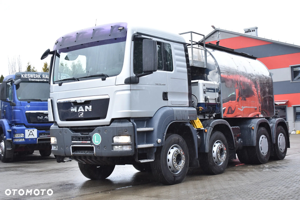 MAN TGS 35.400 8x4 BB Kocioł do asfaltu lanego Linnhoff & Henne 7 m³ Termos/ Podgrzewacz/Remonter/ Kocher/Asphaltspritze/ Bitumen/ Birne/ Sprowadzony !