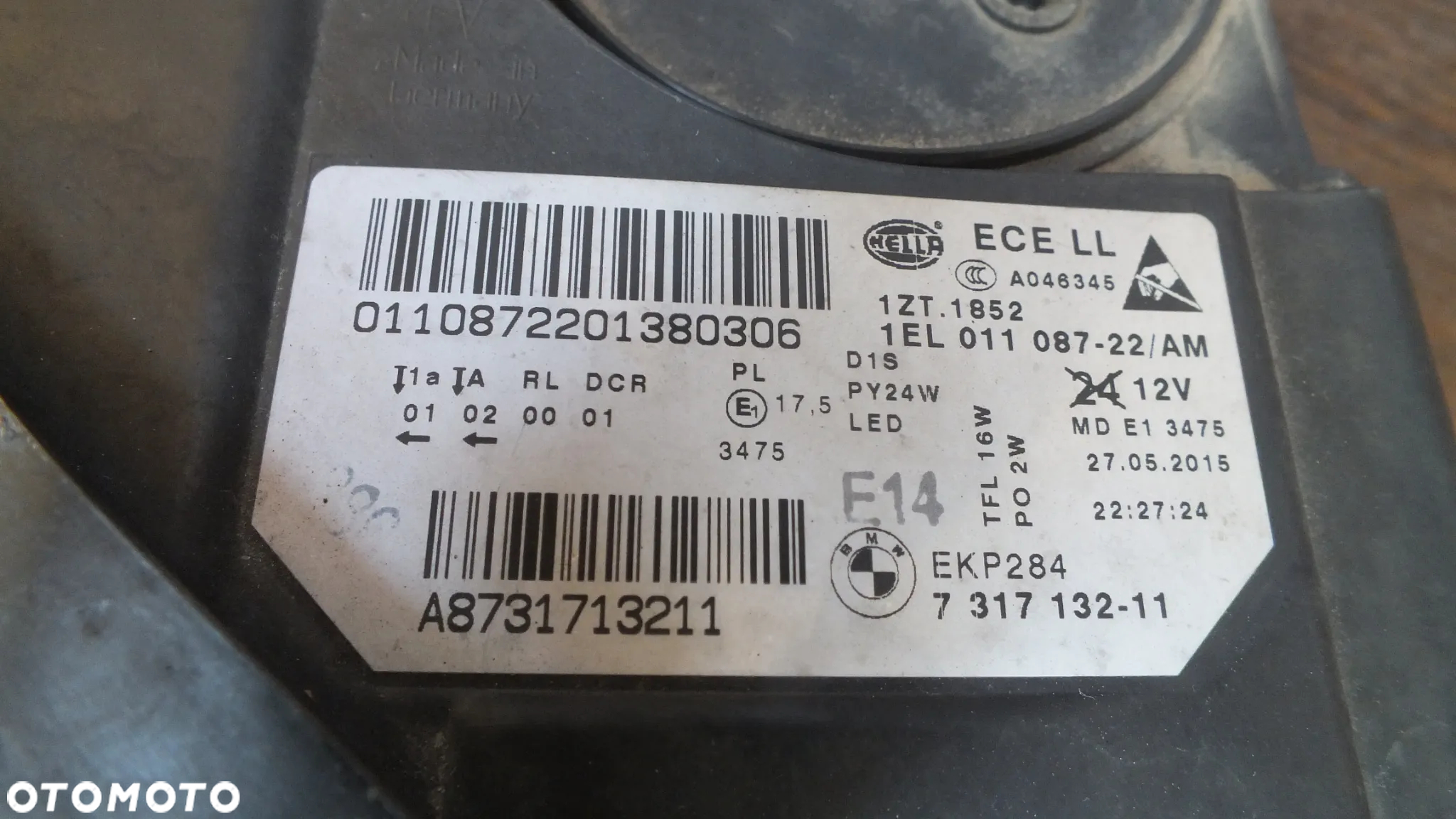 Lampa Xenon przednia prawa BMW 5  F10  1ZT 1852 - 3