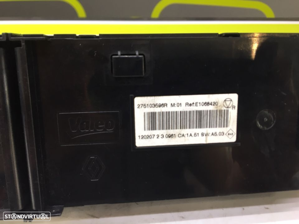 Comando Chauffage / AC Renault Megane III de 2012 - Ref: 275103596R - NO310001 - 2