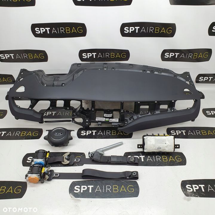 KIA CARENS IV 4 DESKA ROZDZIELCZA KONSOLA KOKPIT PULPIT PODUSZKI AIRBAG AIR BAG PASY KIT SET - 1