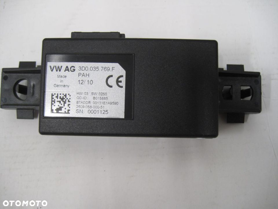 MODUŁ STEROWNIK BLUETOOTH VW PHEATON 3D0035769F - 1