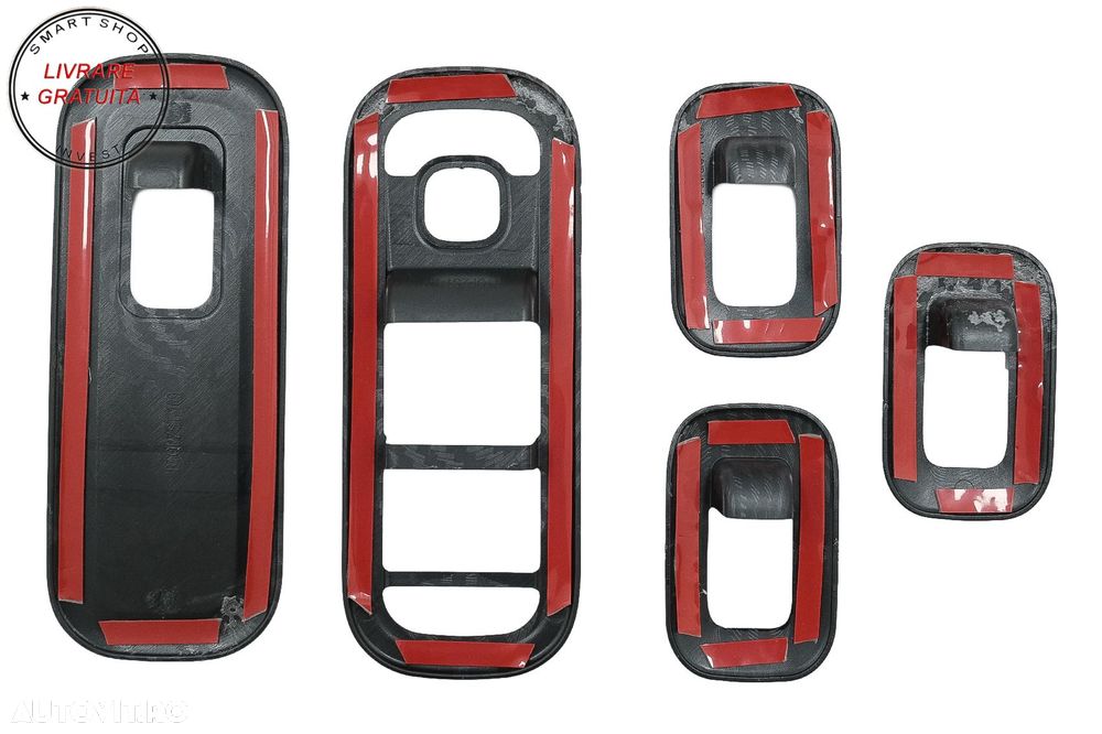 Ornamente interior Butoane Geamuri Mercedes A-Class W177 V177 (2018-Up) Carbon LHD- livrare gratuita - 4