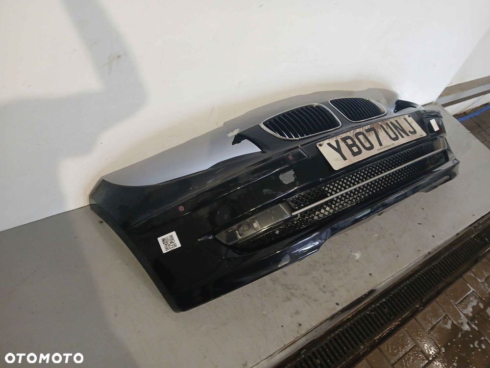 ^ ZDERZAK PRZÓD PRZEDNI BMW E87 SERIA 1 LIFT FL SCHWARZ 2 II CZARNY HALOGENY - 4