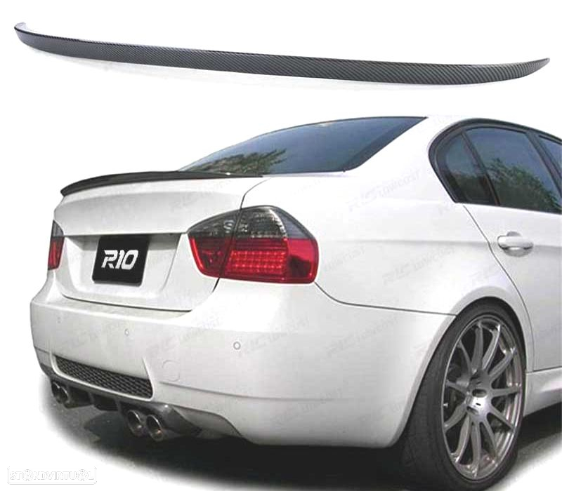 AILERON LIP SPOILER TRASEIRO BMW E90 05-12 LOOK M3 CARBONO - 3