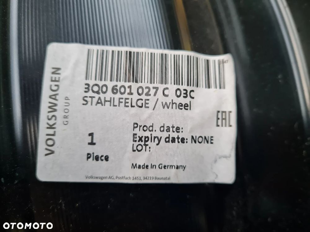 Felgi Stalowe VW Skoda Seat MG 6,5x16 5x112 ET41 NOWE ORYGINAŁ - 9