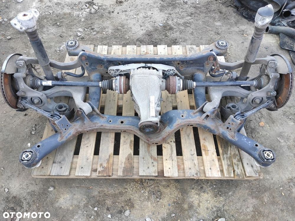 AUDI A7 4G 3.0 TDI WÓZEK ZAWIESZENIA TYLNY SANKI TRAWERS RAMA TYŁ BDB STAN - 1