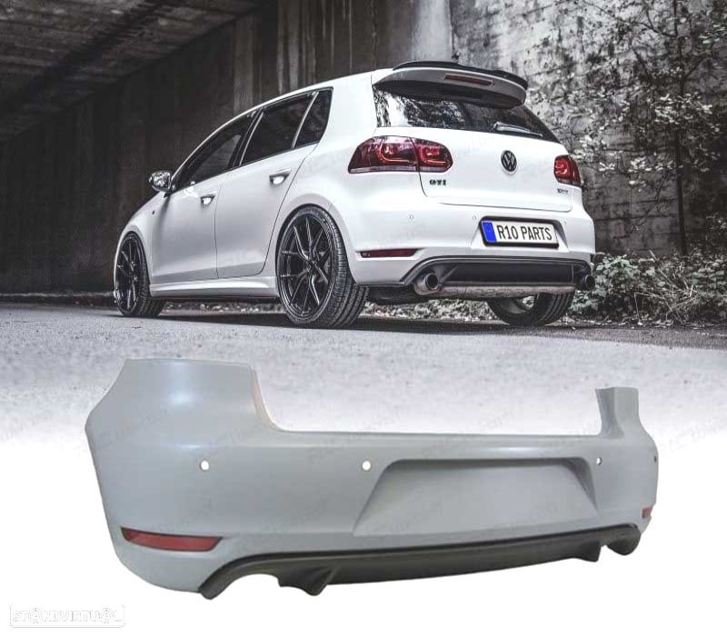PÁRA-CHOQUES TRASEIRO VOLKSWAGEN VW GOLF 6 08-12 LOOK GTI COM PDC - 1