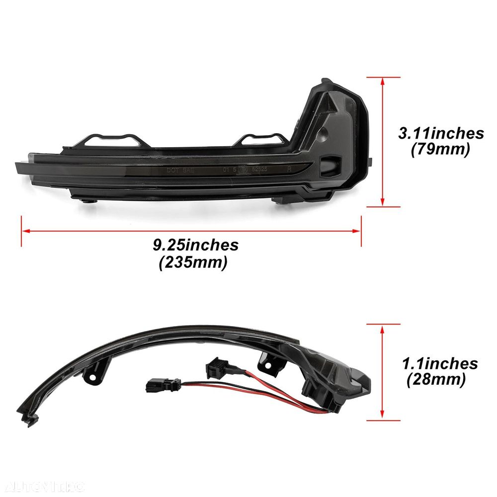 Set 2 Semnalizari Led Oglinda Dinamice VW Tiguan MK2, Touareg MK3 - 1