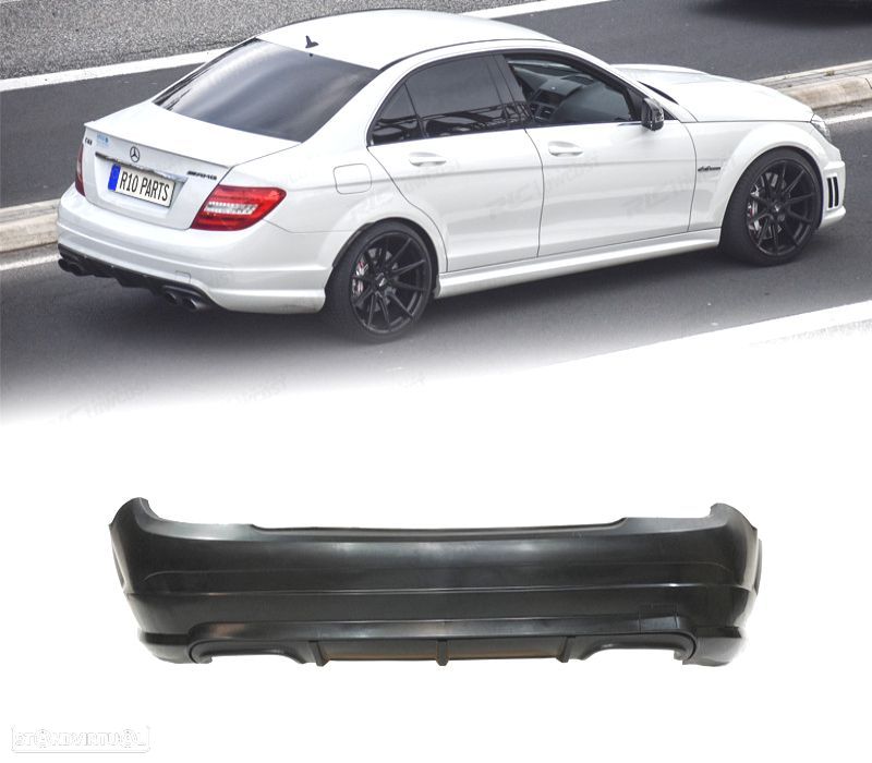 PARA-CHOQUES TRASEIRO MERCEDES W204 07-14 LOOK AMG - 1