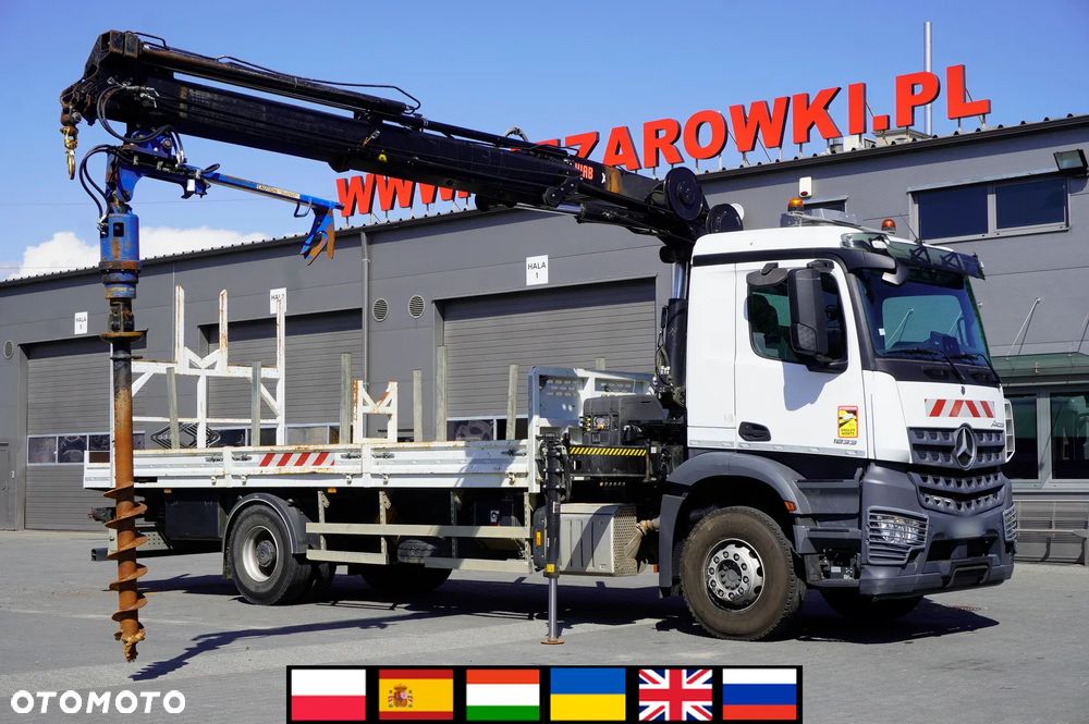 Mercedes-Benz Arocs 1833 4×2 / 50 tys. km! / HDS HIAB X-HIPRO 192 ES-3 / Pilot / Wiertło / 3 szt._260553 - 1