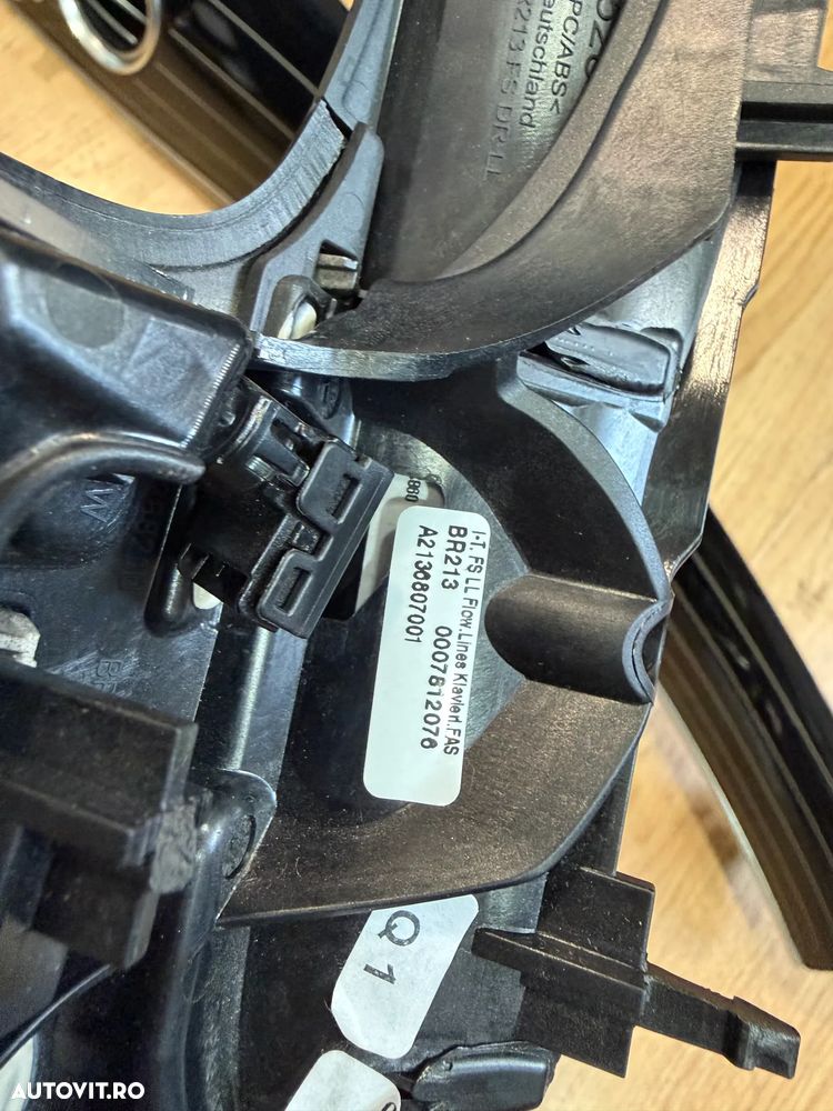 Ornamente interior piano black Mercedes E class w213 Ornament Bord piano black bagheta 4 butoane - 7