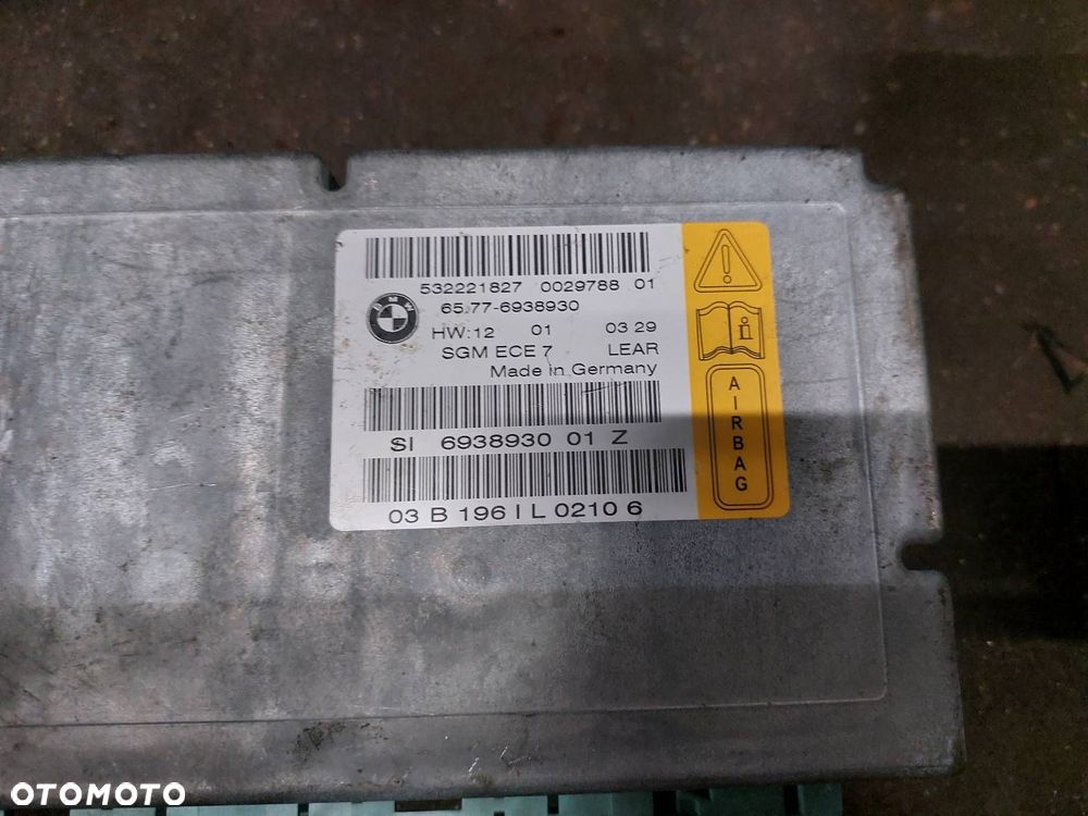 ZESTAW AIRBAG POSTRZAŁOWY BMW E60 520i 6938930 39703970807F 33676138003A - 2