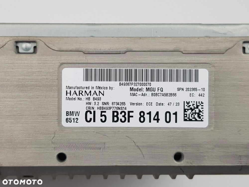 Wzmacniacz Moduł Audio GPS BMW X3 G01 X4 G02 5B3F814 - 9