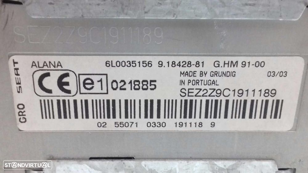 SISTEMA AUDIO / RADIO CD SEAT CORDOBA 2003 - 12