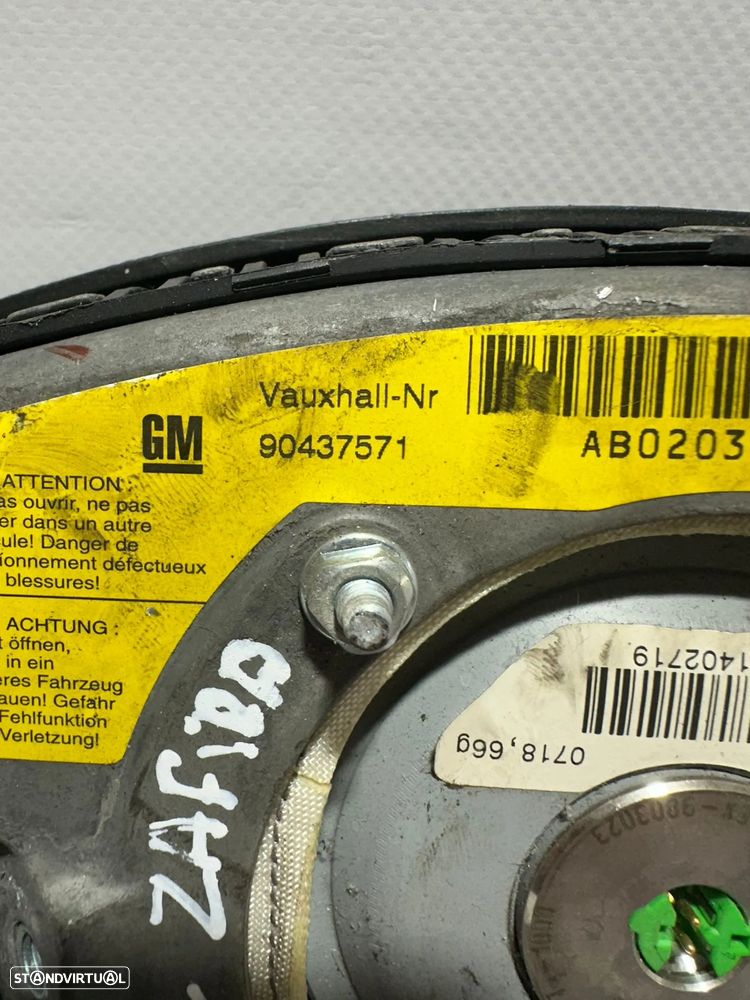 .Airbag Volante Condutor GM Opel Astra Zafira 90437571 1998 - 2005 - 8
