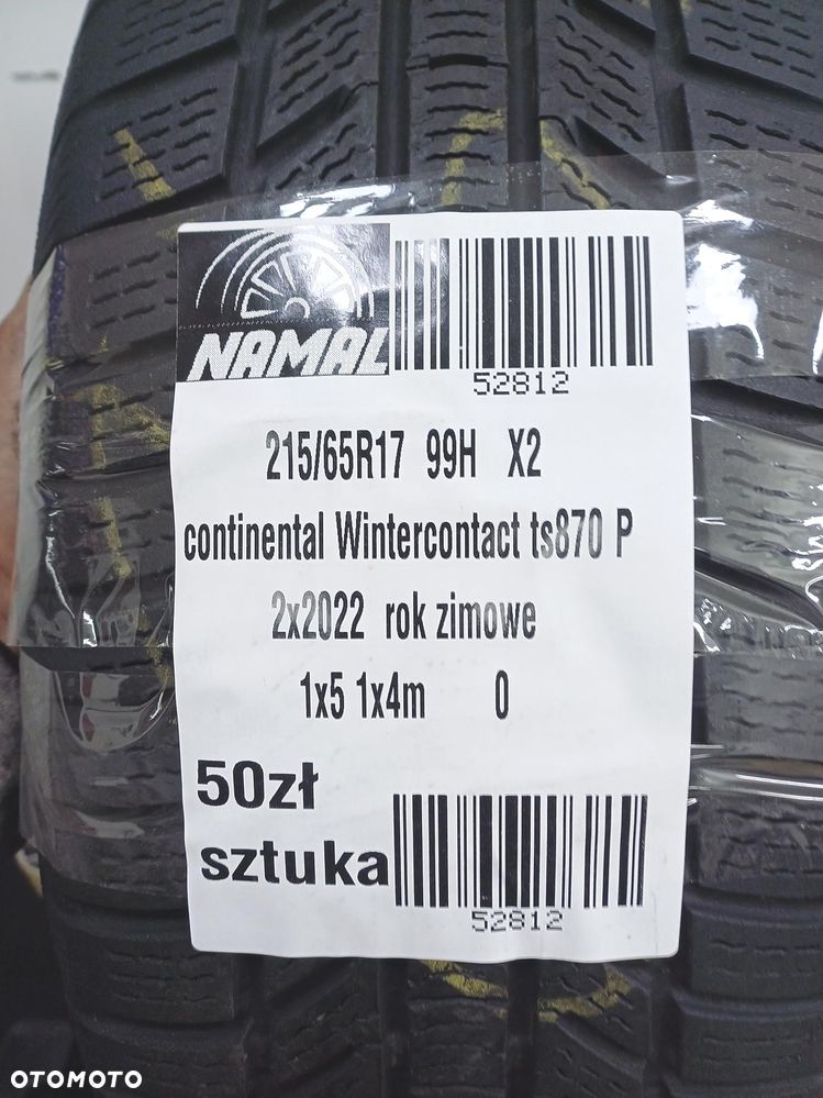 2x 215/65R17 continental 2022 opony zimowe 52812 - 8