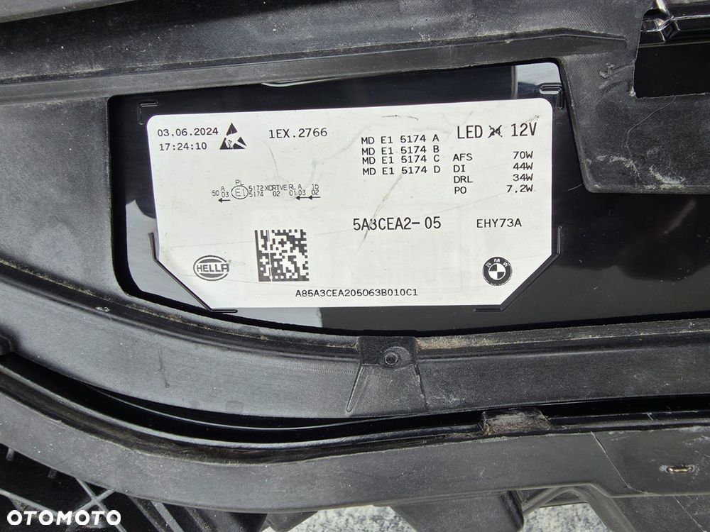 bmw ix lampa prawa przód full led laser 5a3cea2-05 - 12