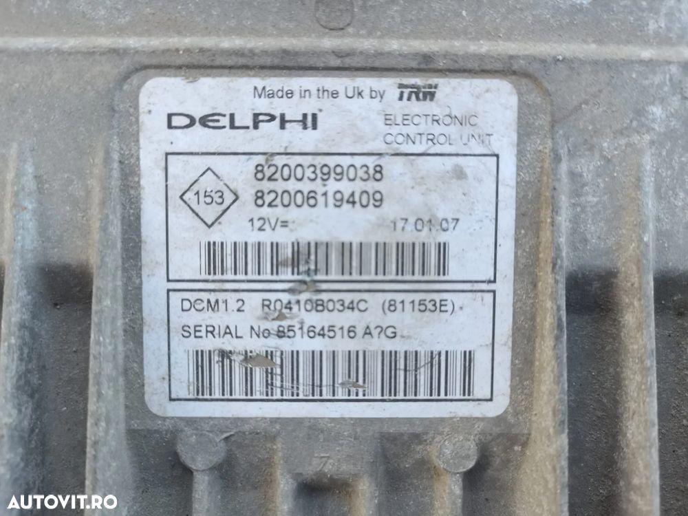 Calculator motor renault megane 2 1.5 dci 2007 8200399038 8200619409 - 2