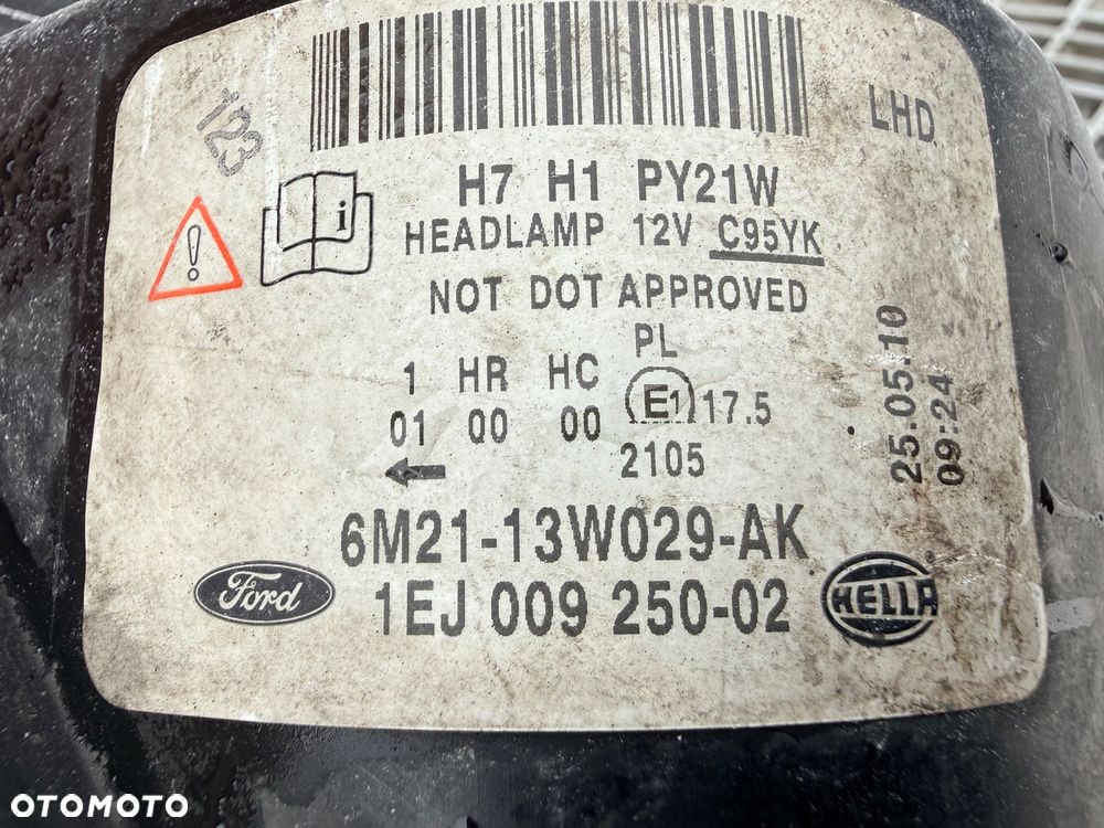 Lampa przednia FORD S-MAX MK1 GALAXY ZWYKŁA PRAWA EUROPA ORYGINALNE HELLA - 3