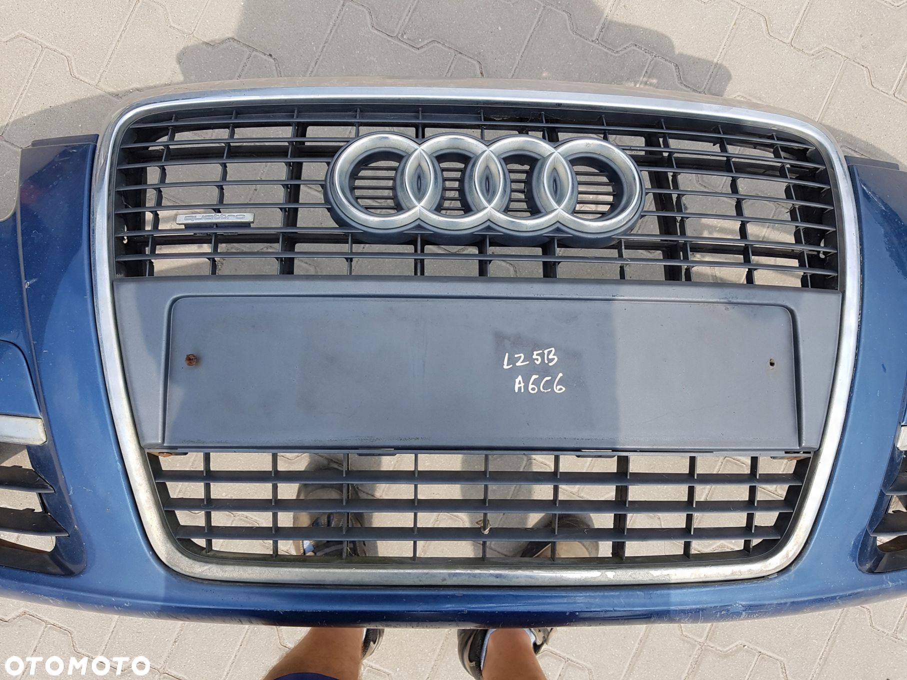 AUDI A6 C6 04-07r ZDERZAK PRZÓD GRILL LZ5B - 3