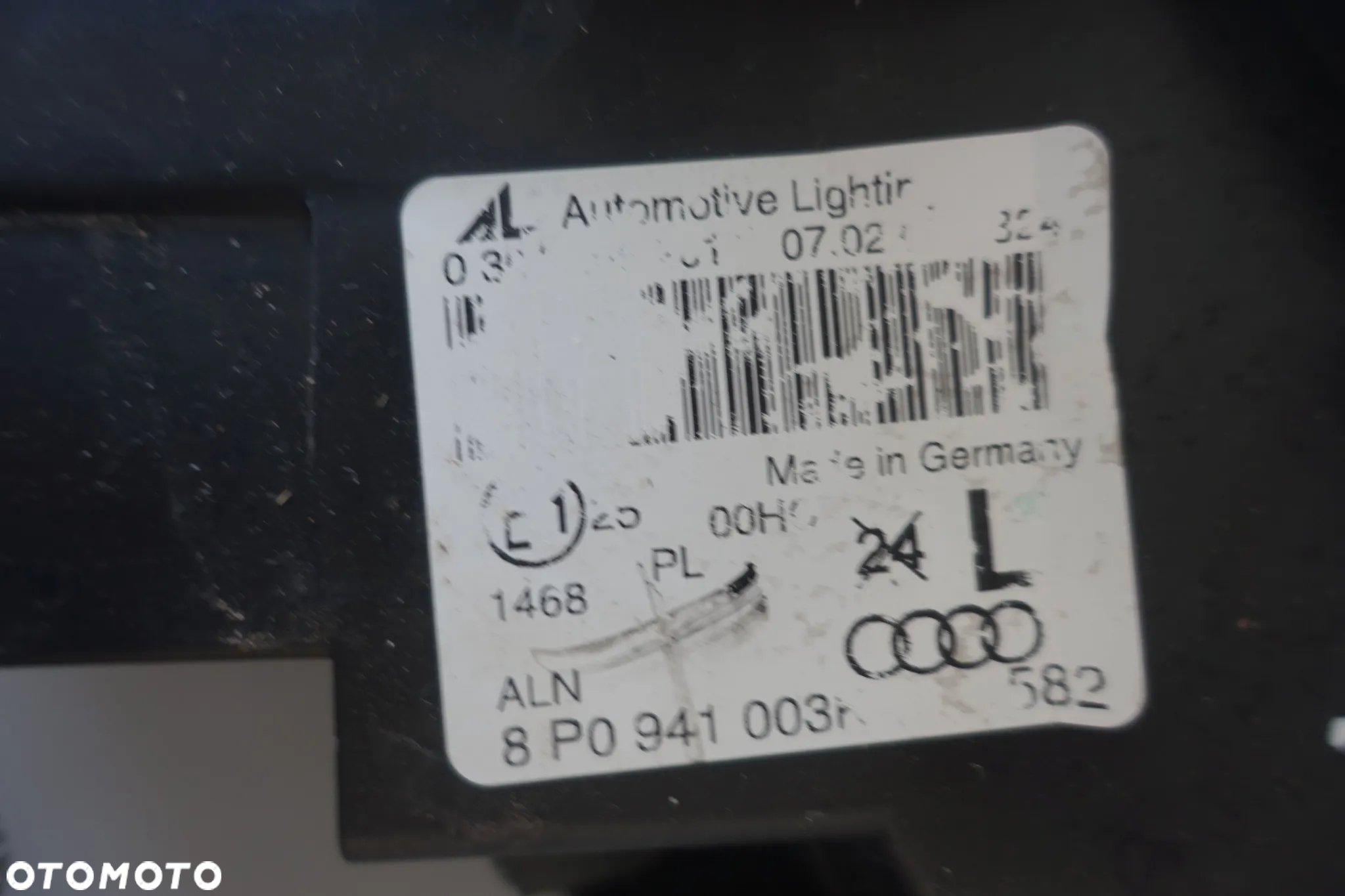 LAMPA LEWY  PRZÓD AUDI A3 8P 8P0941003 - 6