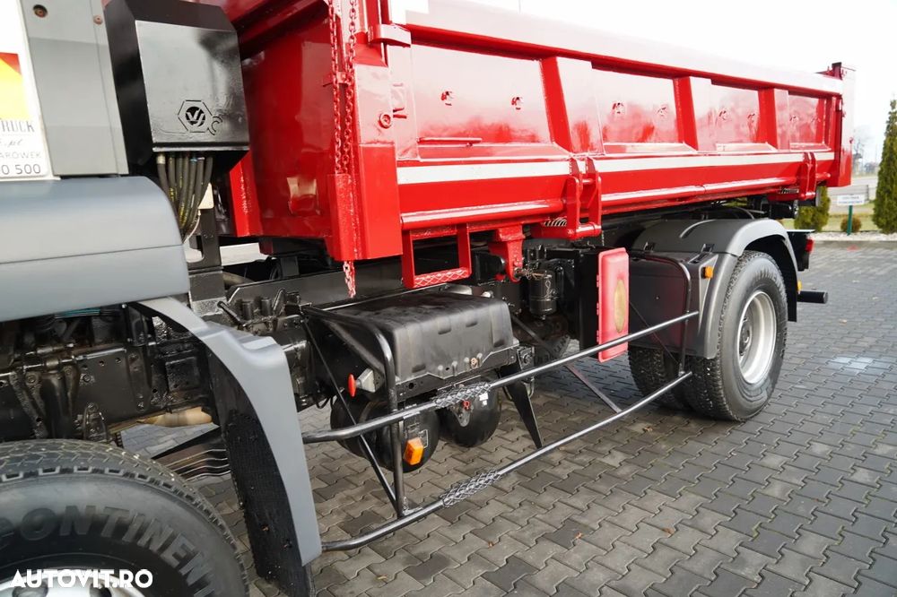 MAN TGA 18.360 / 4X4 / BASCULĂ CU 2 LATE / CLAPETĂ HIDRAULICĂ / LATERALĂ HIDRAULICĂ / SUPPORT FRONTAL / SPECIAL / MANUAL - 15