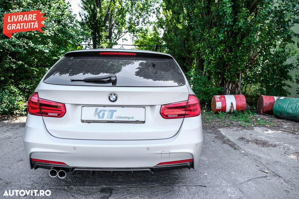 Prelungire Bara Fata cu Difuzor Bara Spate BMW Seria 3 F30 F31 (2011-up) M Perform- livrare gratuita - 16