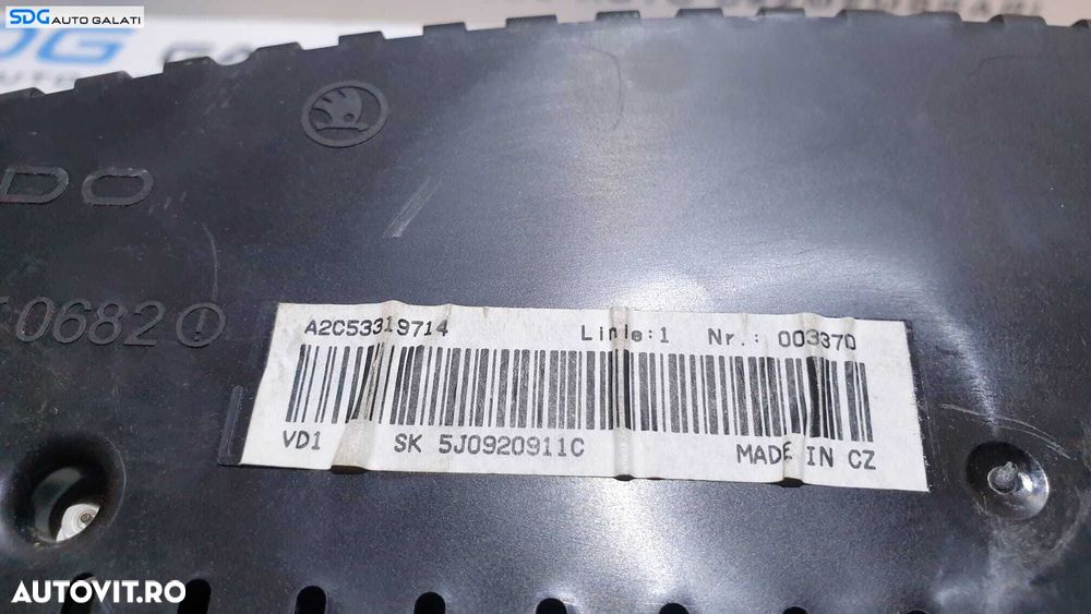 Kit Pornire ECU Calculator Motor Cip Cheie Imobilizator Skoda Fabia 2 1.4 TDI BMS 2007 - 2015 Cod 045906013R 045906013E 0281015050 5J0920911C - 3