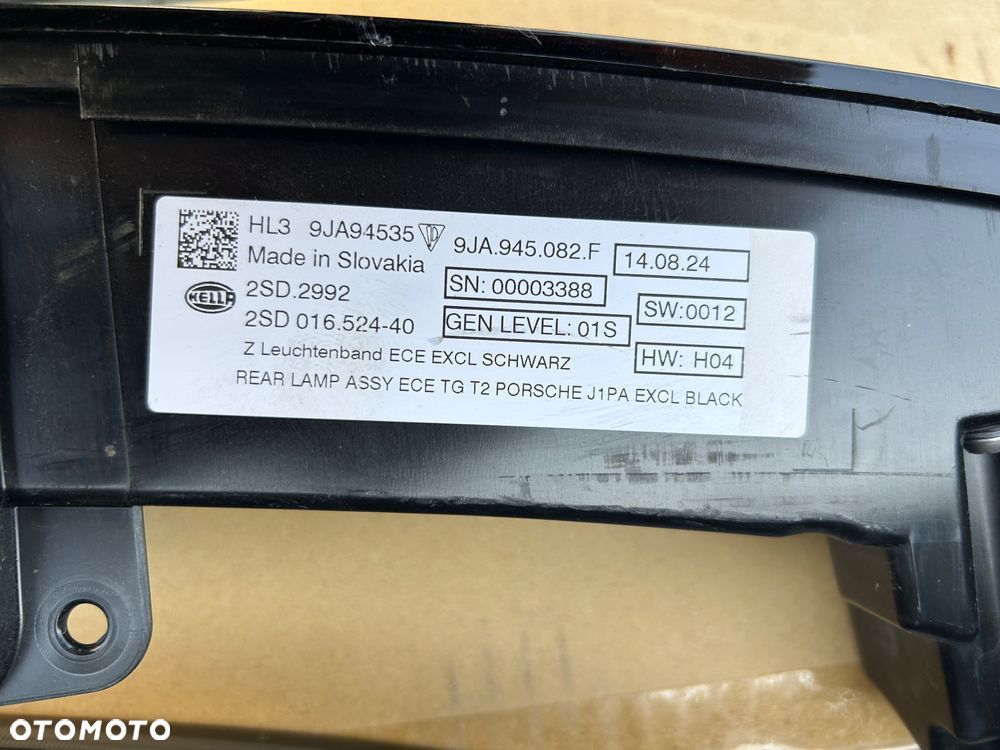 komplet lampa tył blenda prawa lewa porsche taycan exclusive black 9ja - 4