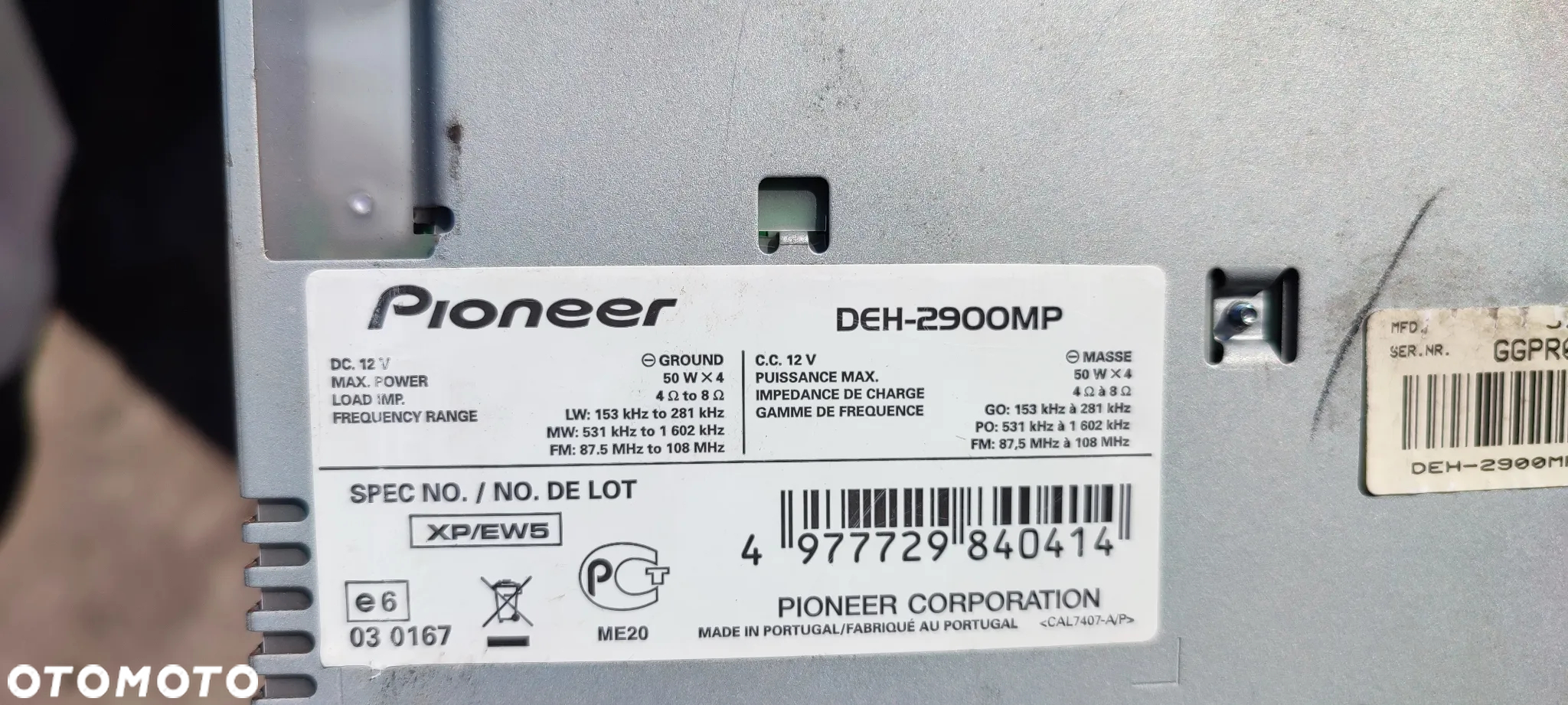 RADIO PIONEER DEH-2900MP - 3
