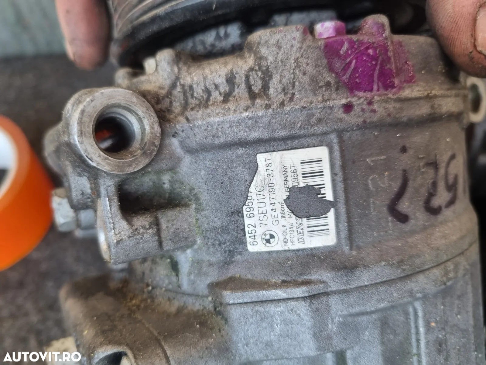 Compresor clima AC 7SEU17C BMW seria 5 E60 E61 530i 523i 525i 525xi 530xi 447190-3787 - 5