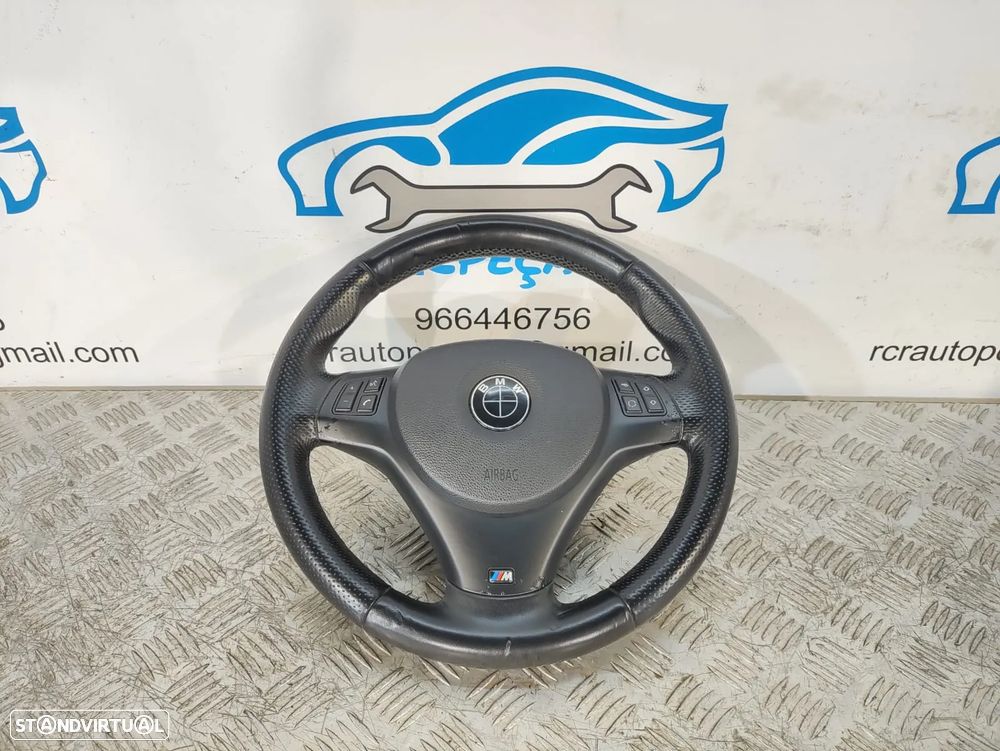 VOLANTE BMW PACK M SERIE 1 E81 E82 E87 E88 SERIE 3 E90 E91 E92 PELE MULTIFUNÇÕES AIRBAG ORIGINAL - 2