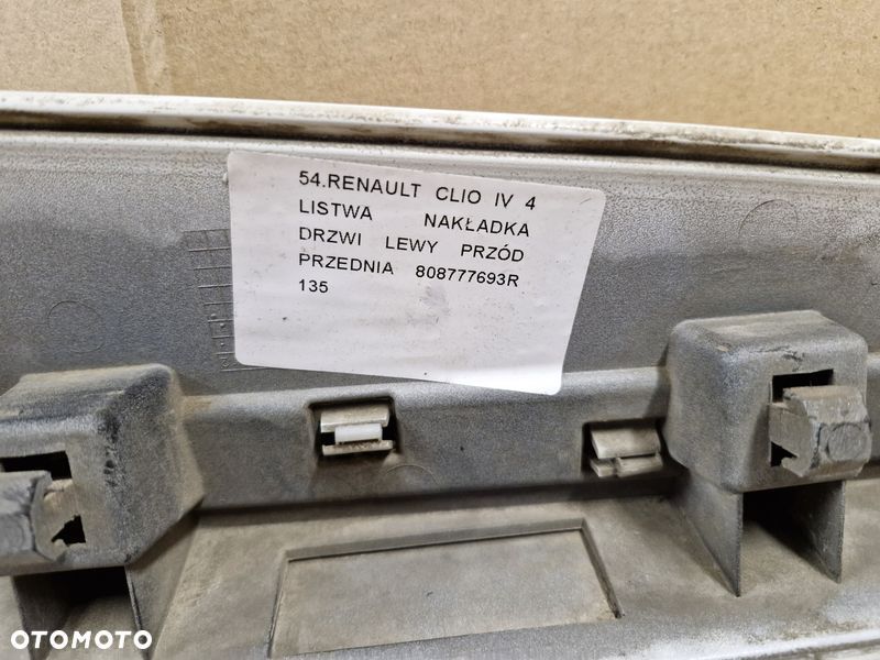 renault clio iv 4 listwa nakładka drzwi lewy przód przednia 808777693r - 7