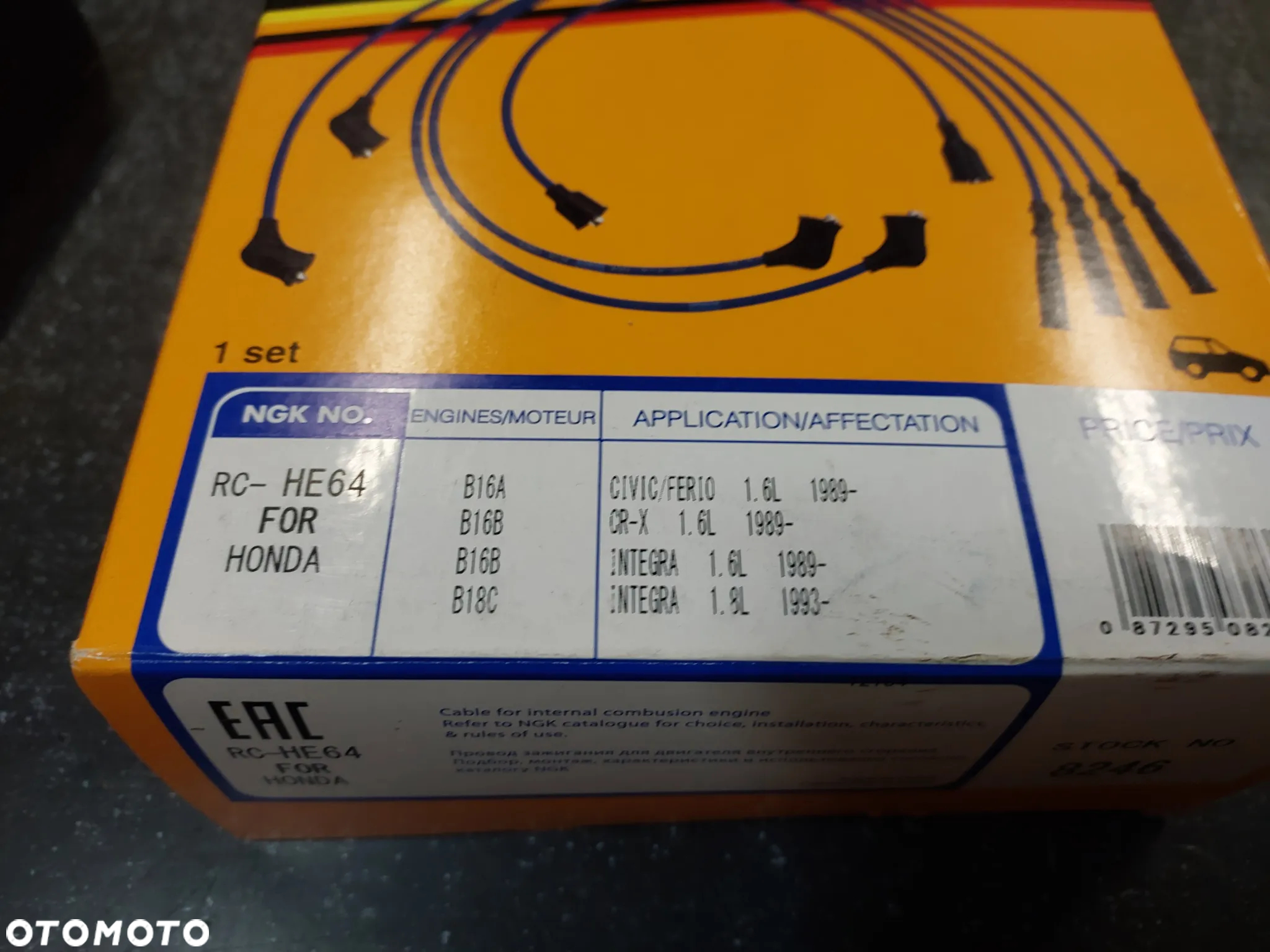 8246 Przewody zapłonowe kable .KPL. HONDA CIVIC VI 1.6/1.8 11.95-02.01 - 2