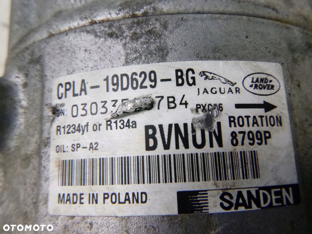 RANGE ROVER EVOQUE SPORT L494 VELAR LAND ROVER DISCOVERY JAGAUR XF X250 E-PACE F-PACE XE KOMPRESOR SPRĘŻARKA KLIMATYZACJI ORYGINAŁ - 6